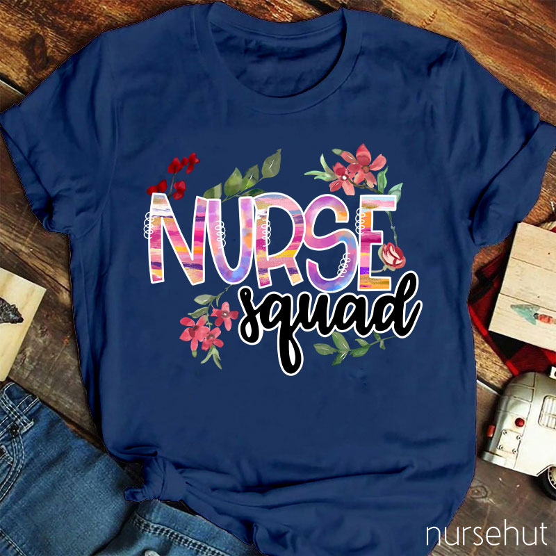 Nurse Squad Flower T-Shirt