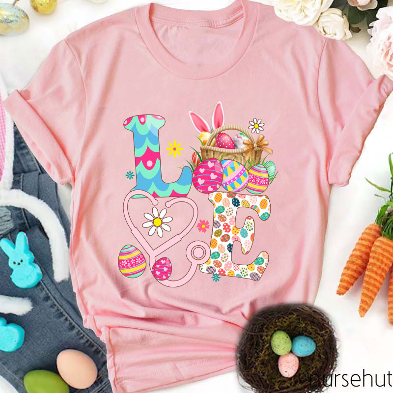 Love Rich Pattern Nurse T-Shirt