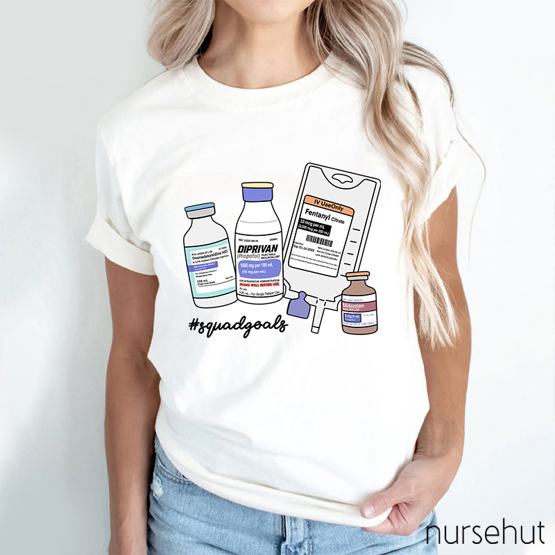 Squad Goals Calm Dowm Nurse T-Shirt