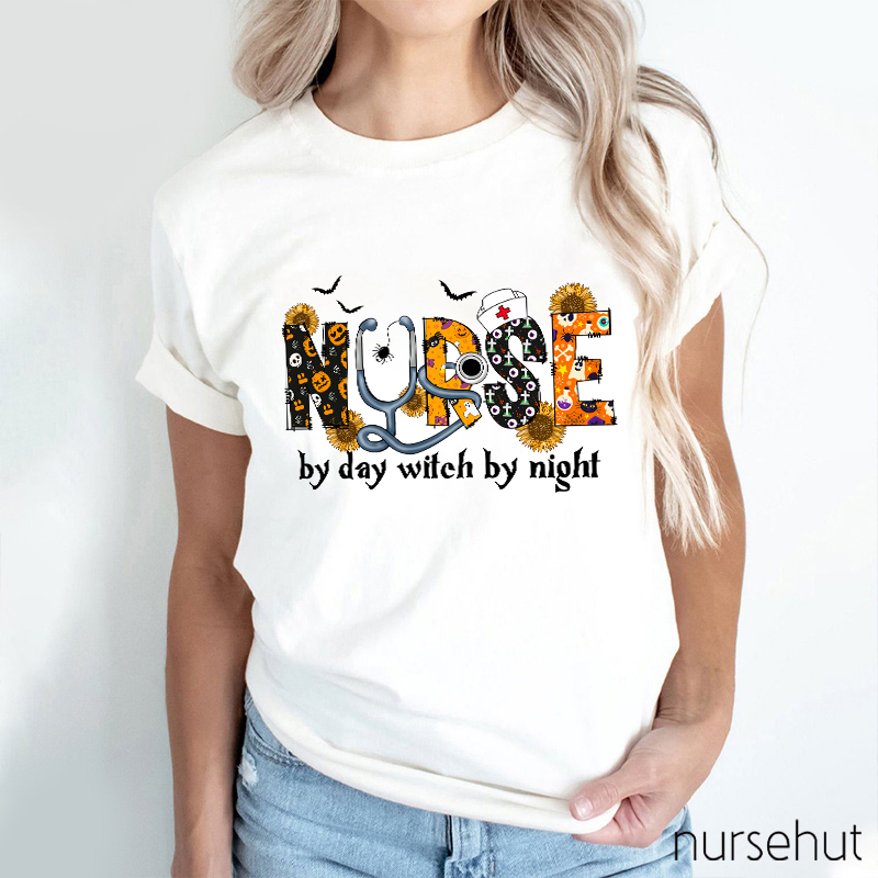 Nurse By Day Witch By Night T-Shirt