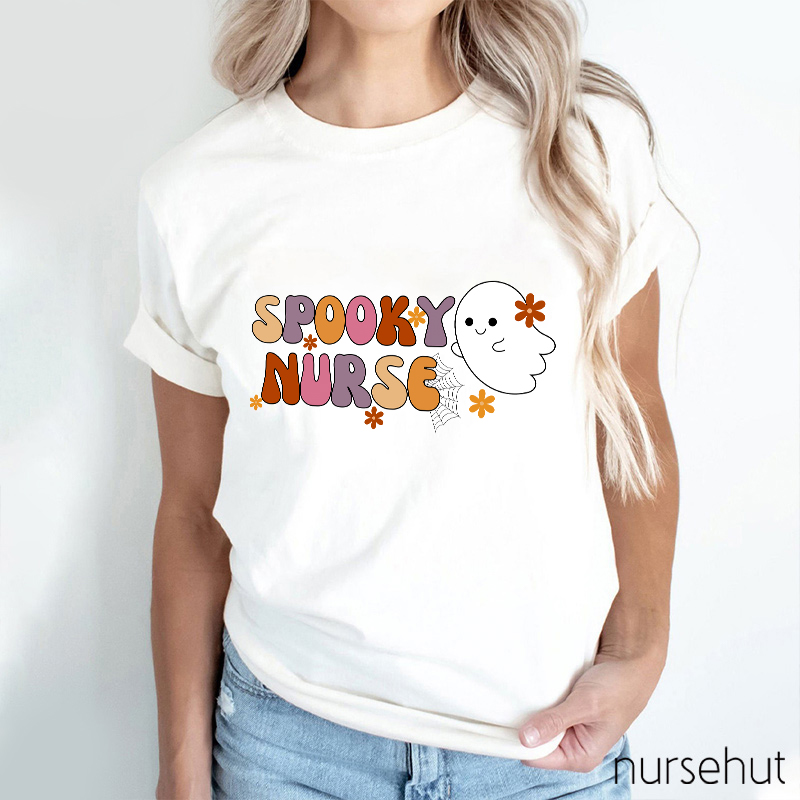 Spooky Nurse Cute Ghost T-Shirt