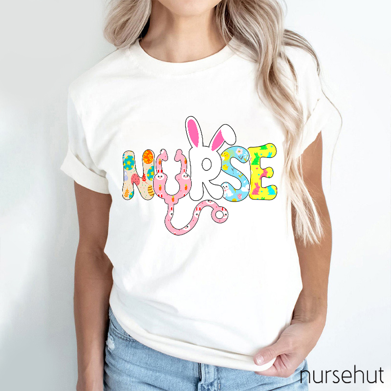 Cute Nurse Bunny Nurse T-Shirt