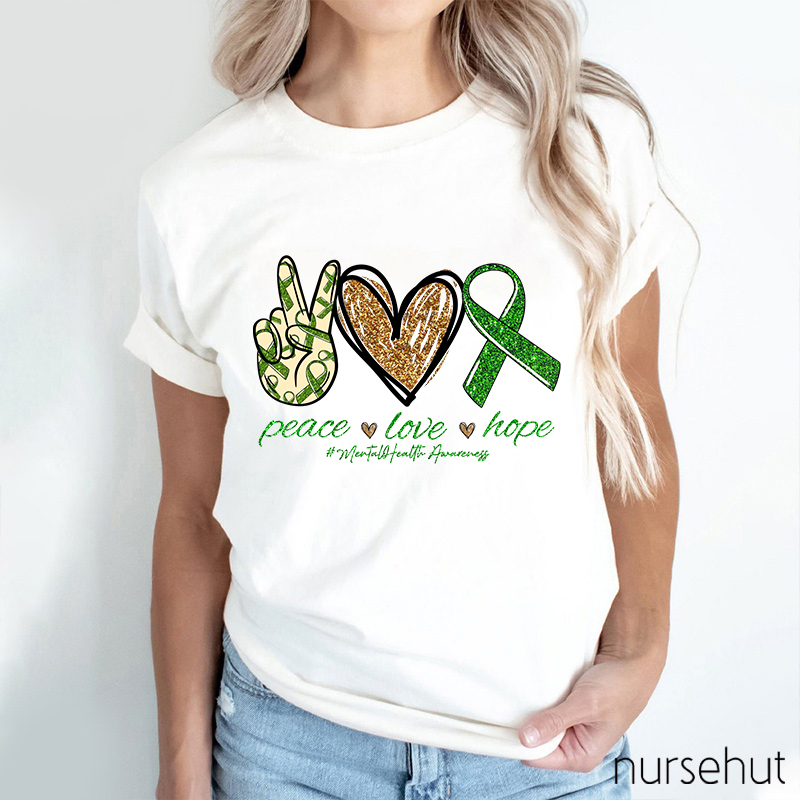 Peace Love And Hope Nurse T-Shirt
