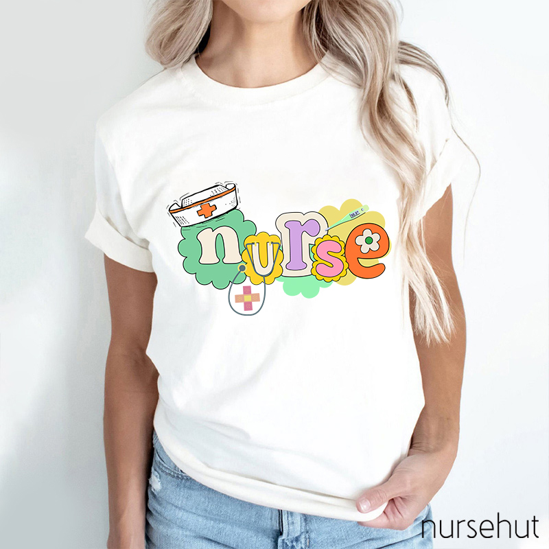 Spring Vibes Cute Nurse T-Shirt