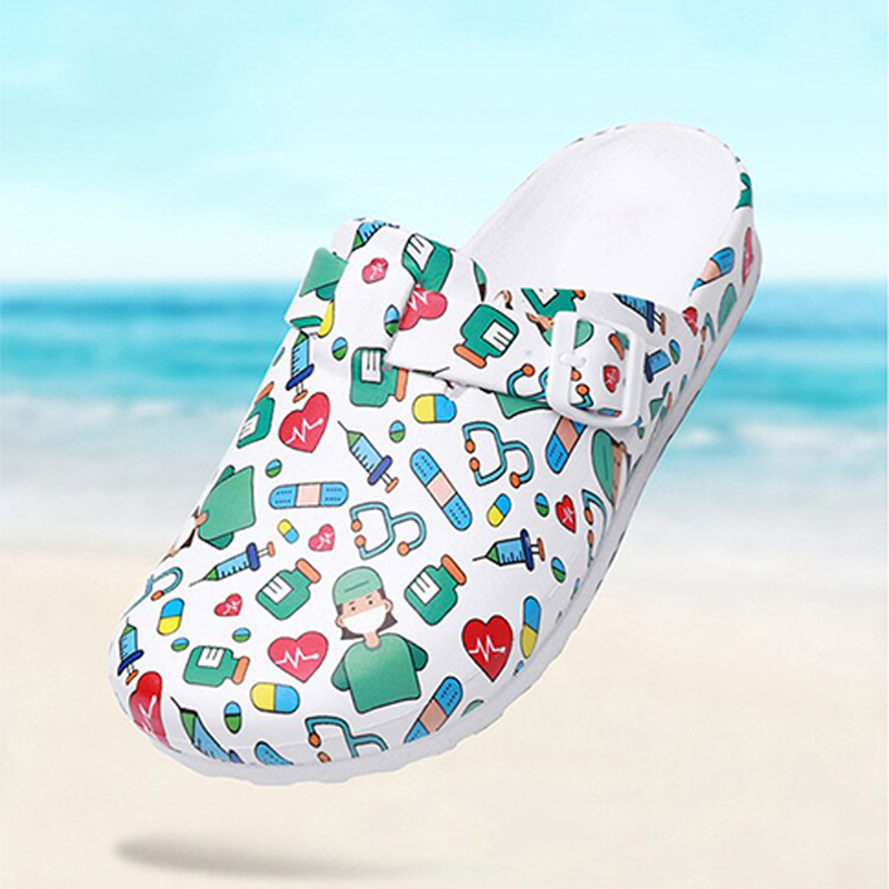 Waterproof Slip-Resistant Clog Soft Bottom Slip On Nurse Slippers