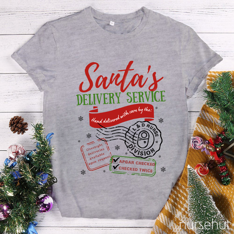Santa's Delivery Service Nurse T-Shirt