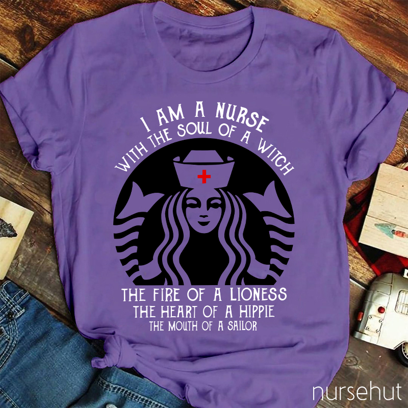 I'm A Nurse With The Soul Of A Witch Nurse T-Shirt
