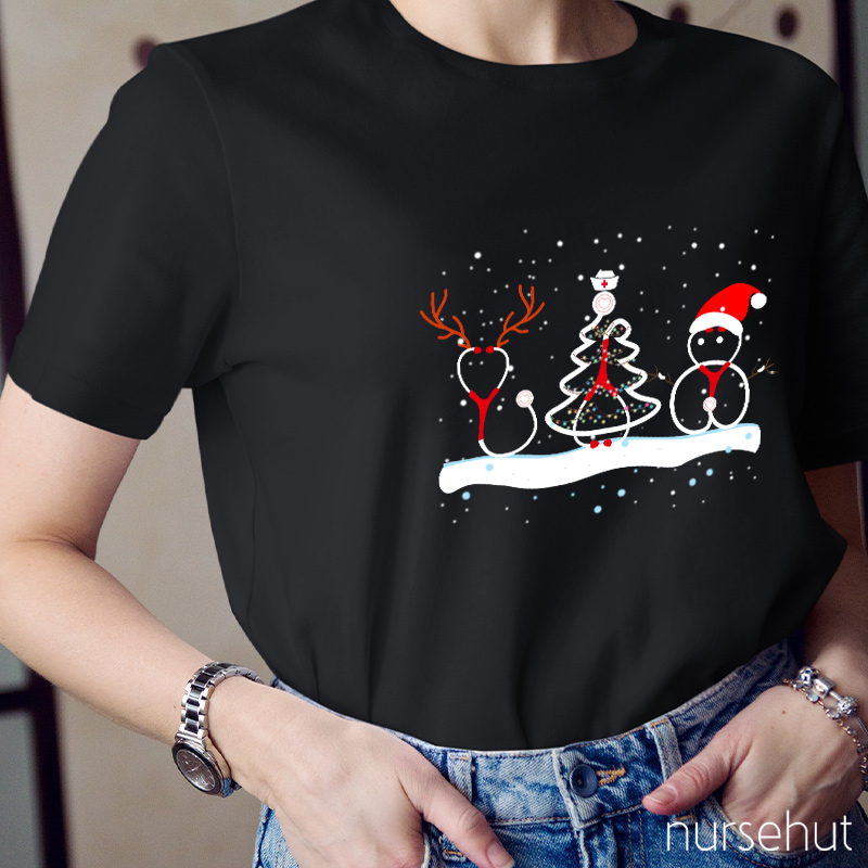 A Snowing Day With A Nurse T-Shirt