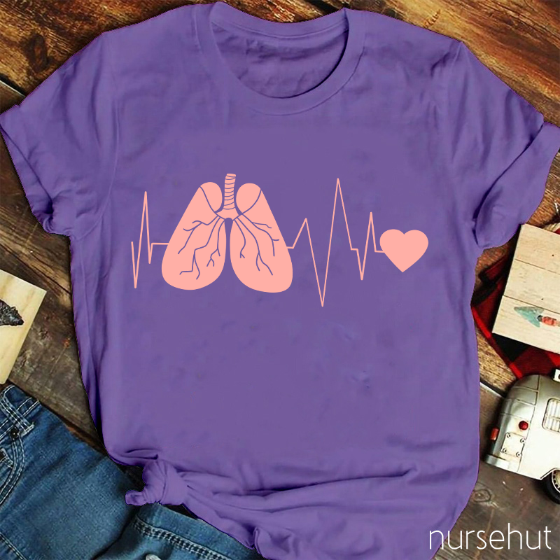 Lung And Heart Beat Nurse T-Shirt