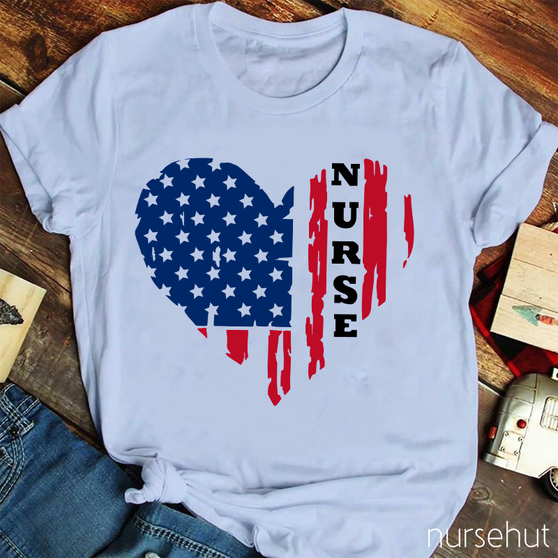 Stars and Stripes Nurse T-Shirt