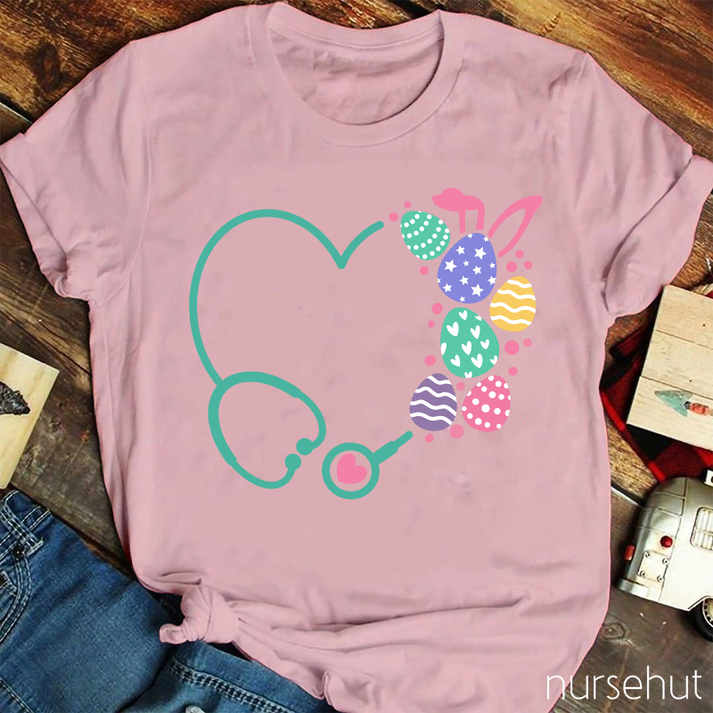 Stethoscope Easter Egg Nurse T-Shirt
