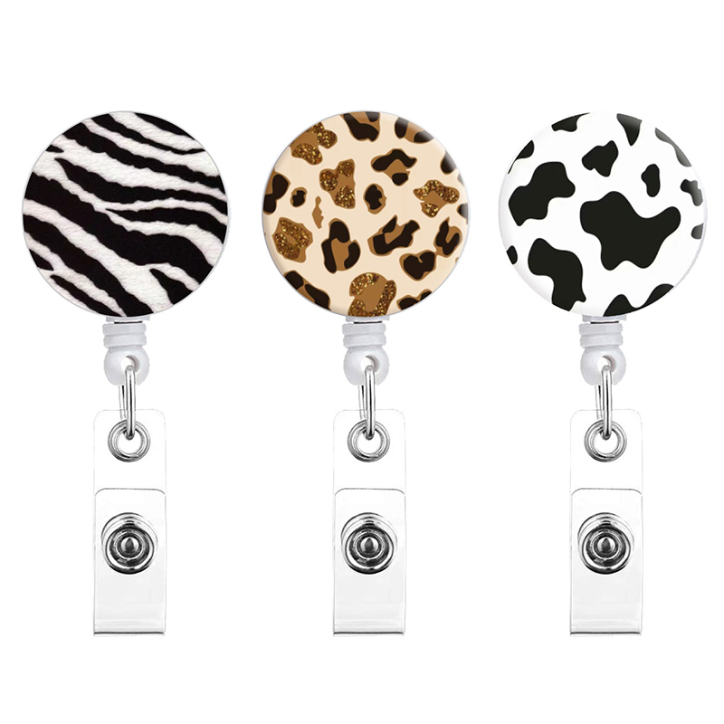 Leopard Nurse Badge Reel