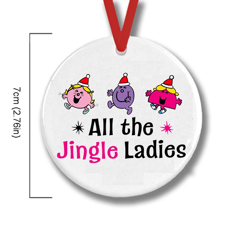 All The Jingle Ladies Nurse Ceramic Christmas Ornament