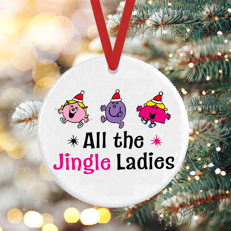 All The Jingle Ladies Nurse Ceramic Christmas Ornament