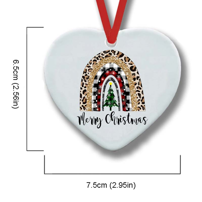 Merry Christmas A Christmas Tree In The Snow Nurse Ceramic Christmas Ornament