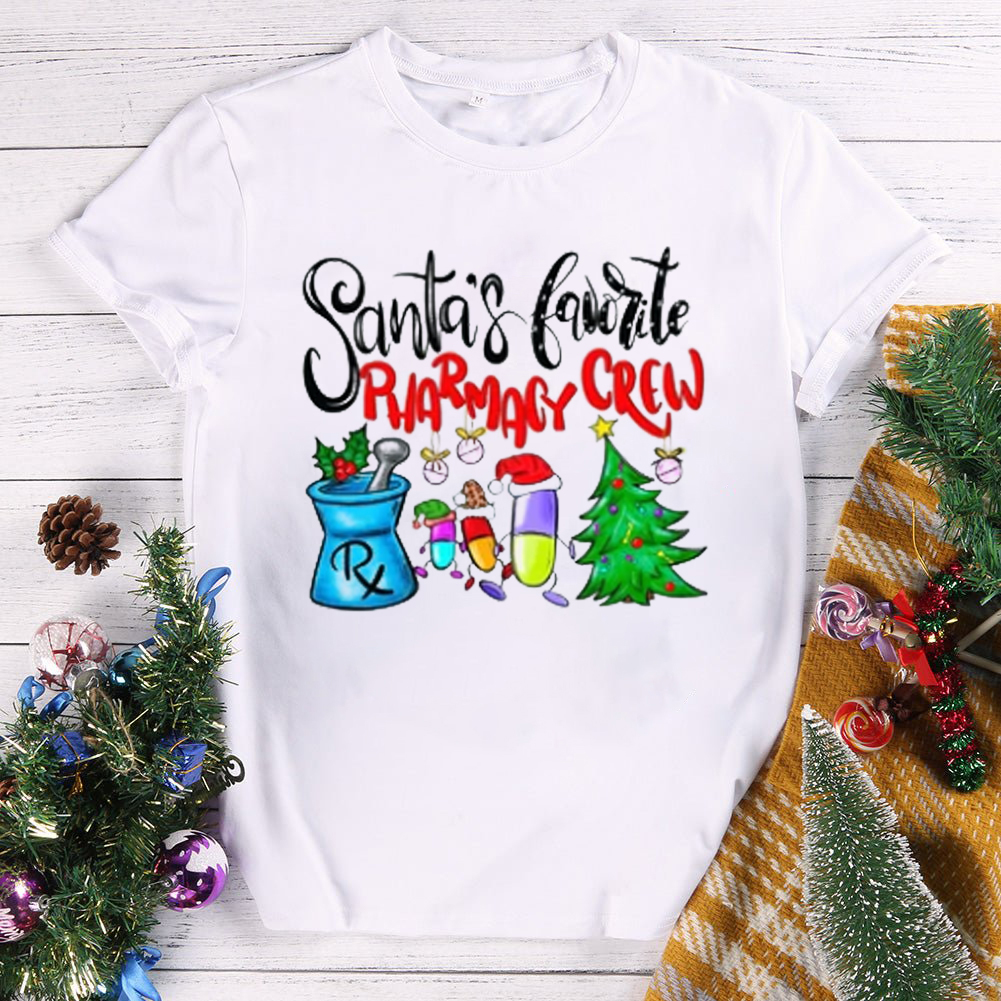 Santa's Favorite Pharmacy Crew Nurse T-Shirt