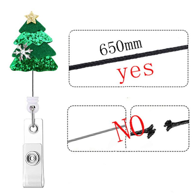 Golden Onion Powder Christmas Tree Nurse Badge Reel