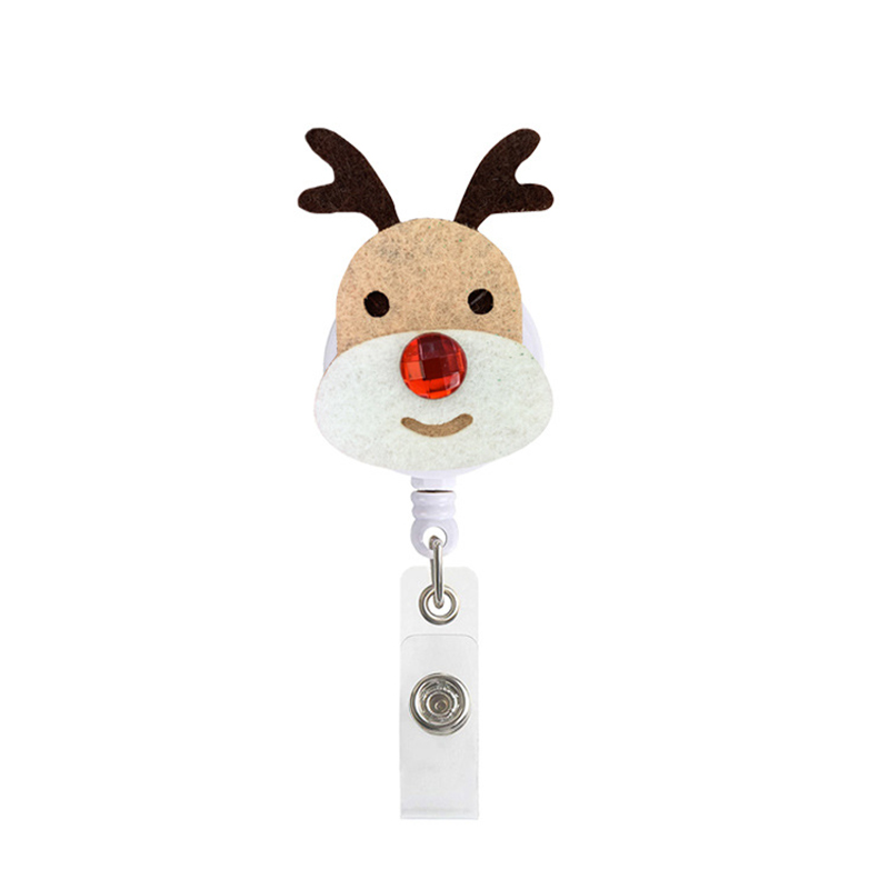 Merry Reindeer Nurse Badge Reel