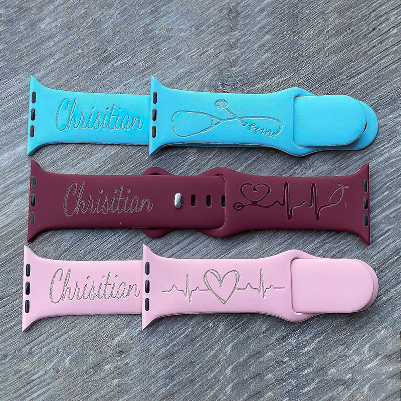 Personalized Nurse Name And Lifeline Watch Band