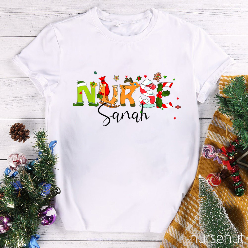 Persanlized Nurse Name Nurse T-Shirt