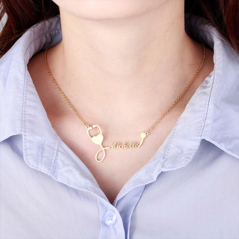 Personalized Exquisite Stethoscope Nurse Necklace