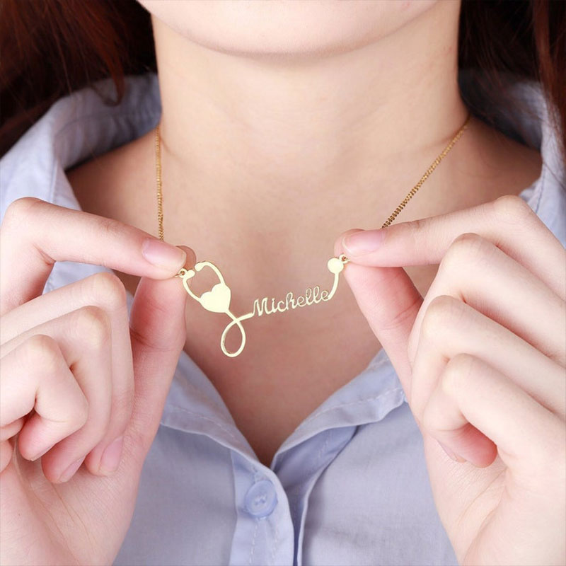 Personalized Exquisite Stethoscope Nurse Necklace