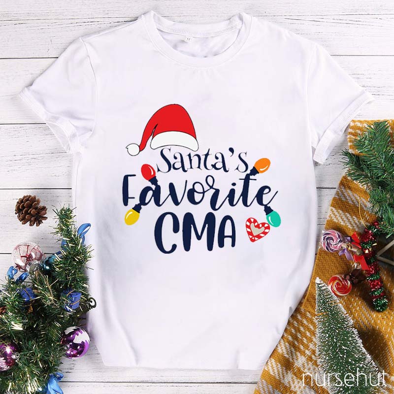 Santa's Favorite CMA Nurse T-Shirt