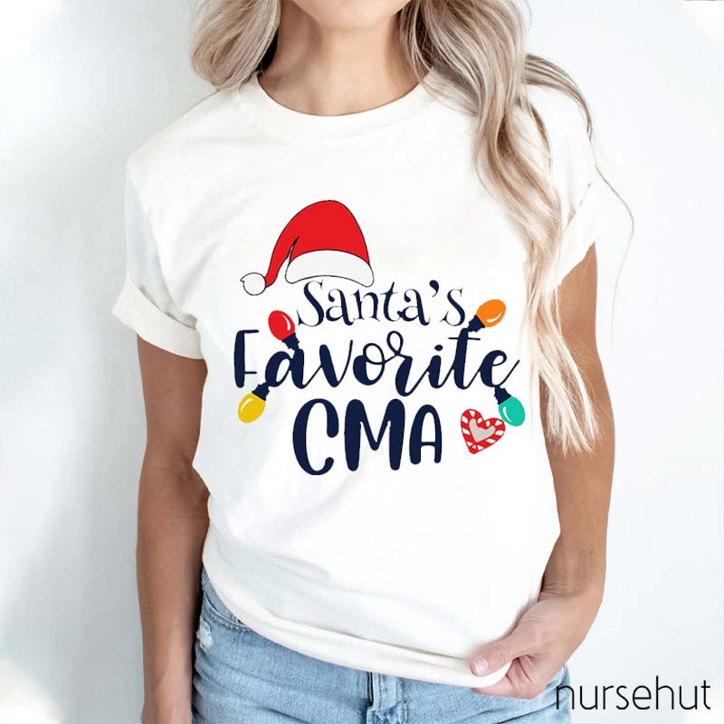 Santa's Favorite CMA Nurse T-Shirt