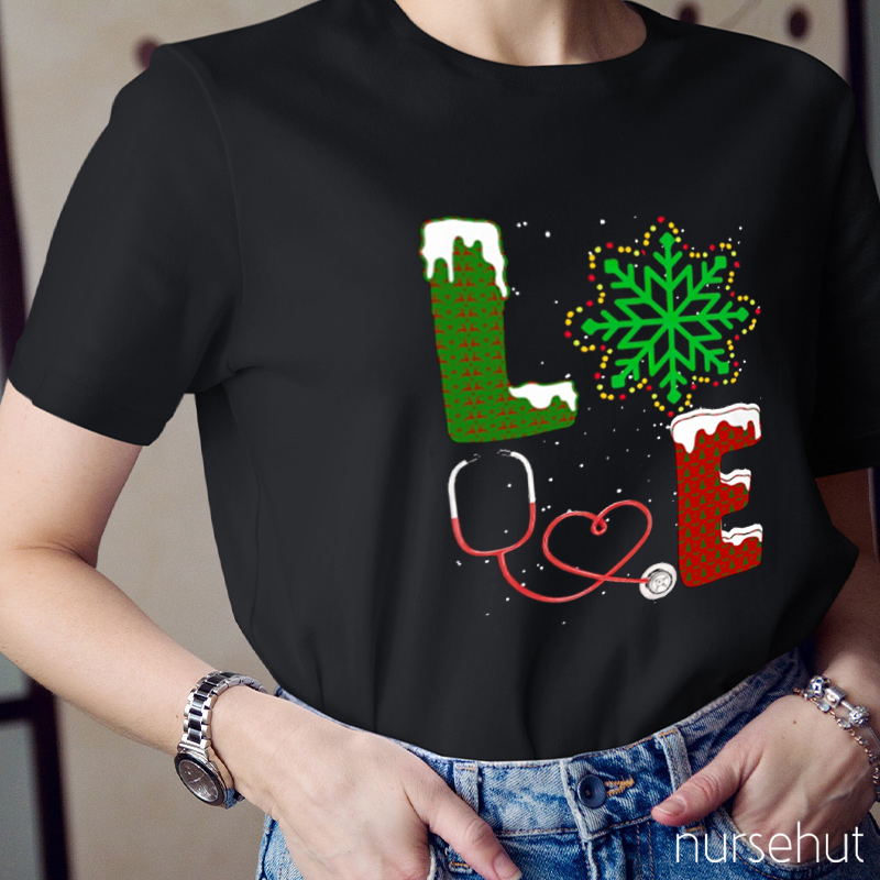 A Nurse Who Loves Christmas The Most Nurse T-Shirt