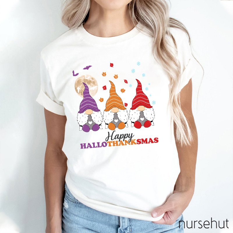 Happy Hallothanksmas Nurse T-Shirt