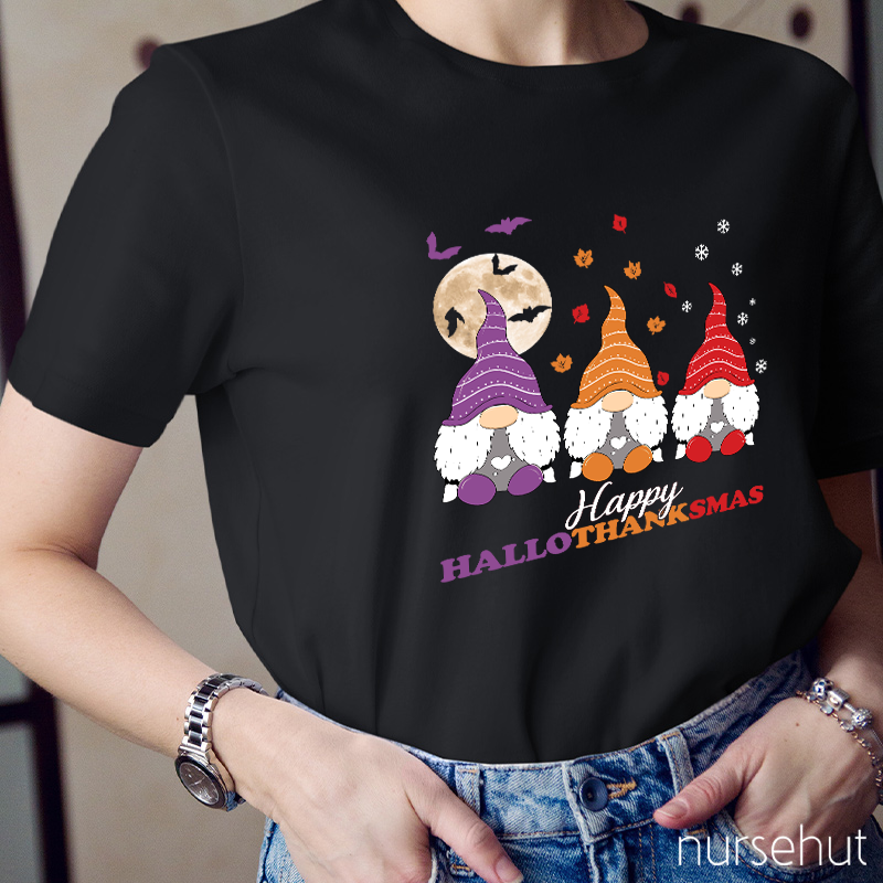 Happy Hallothanksmas Nurse T-Shirt