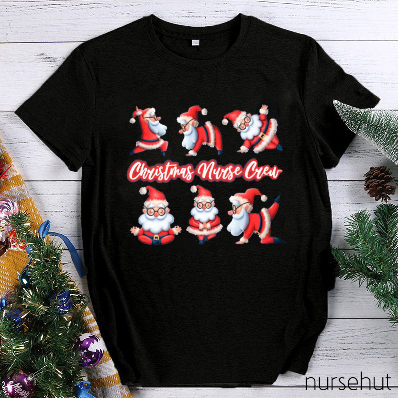 Christmas Nurse Crew Santa Yoga Nurse T-Shirt