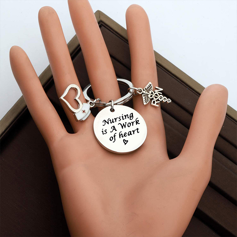 Nurse Is A Work Of Heart Nurse Keychain