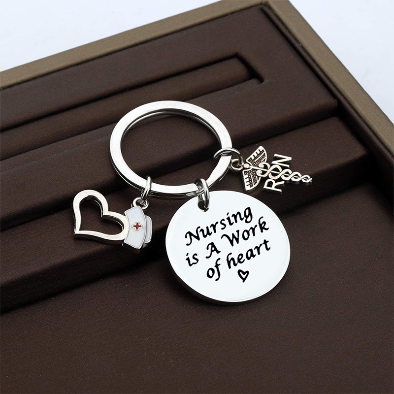 Nurse Is A Work Of Heart Nurse Keychain