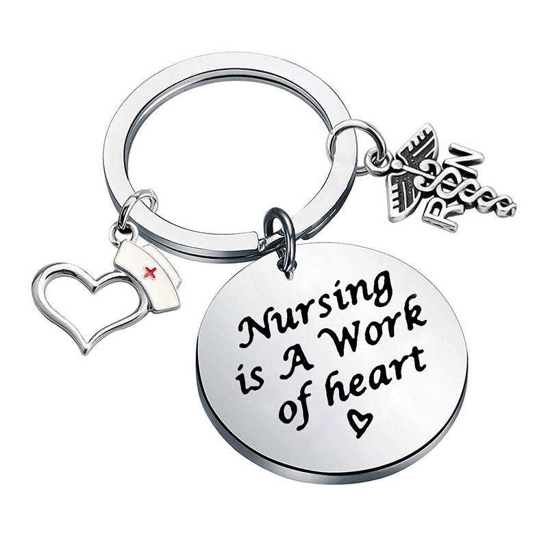 Nurse Is A Work Of Heart Nurse Keychain