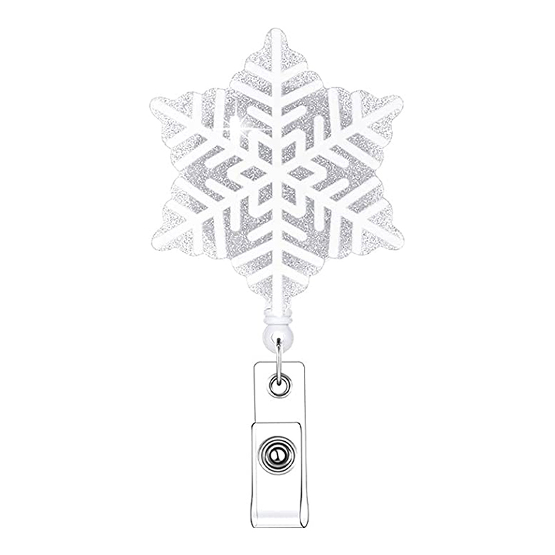Shining Snowflake Nurse Badge Reel