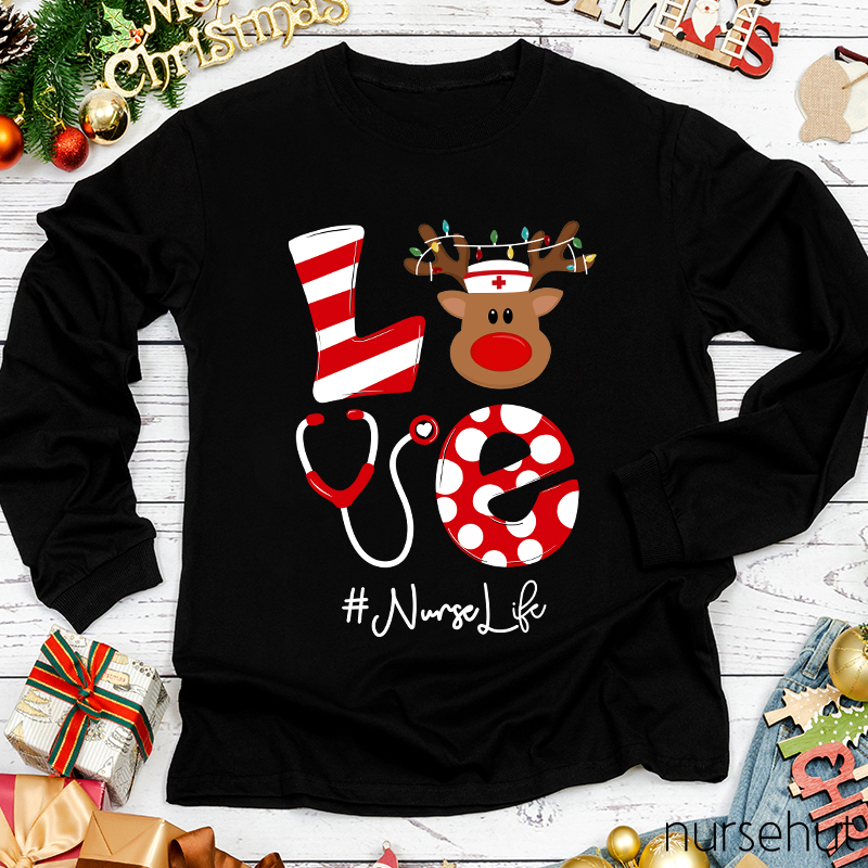 Just Love Christmas Nurse Long Sleeve T-Shirt