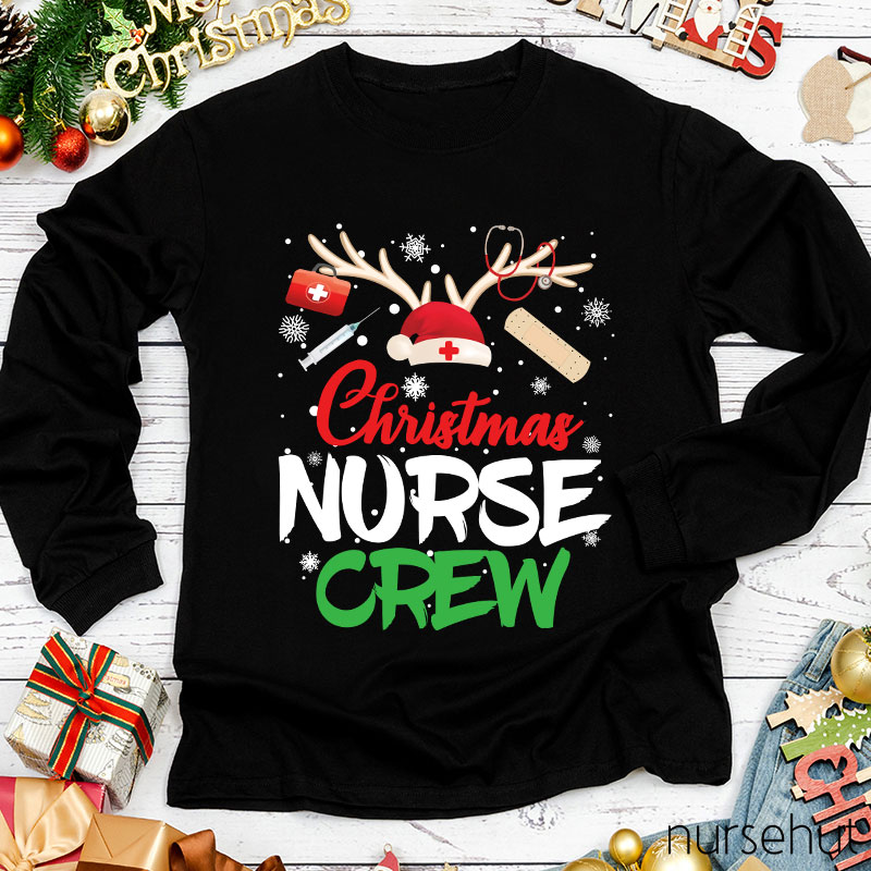 Christmas Nurse Crew Nurse Long Sleeve T-Shirt
