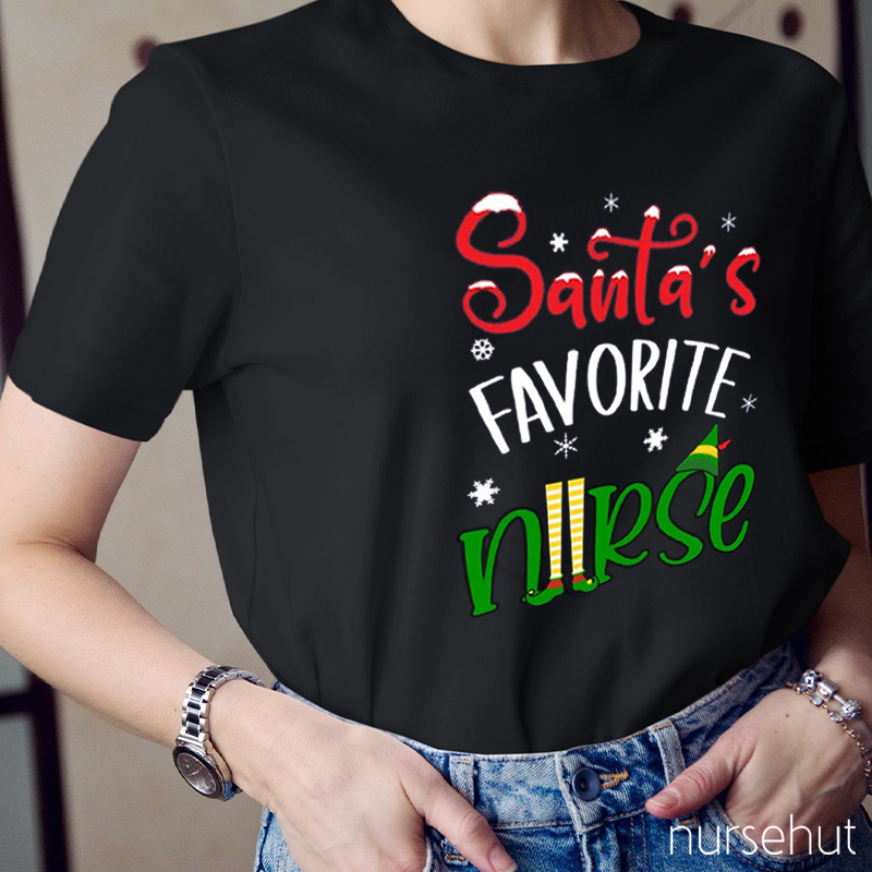 Santa's Favorite Nurse T-Shirt