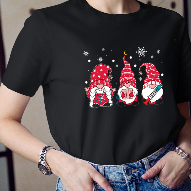 Three Dwarfs Christmas Nurse T-Shirt