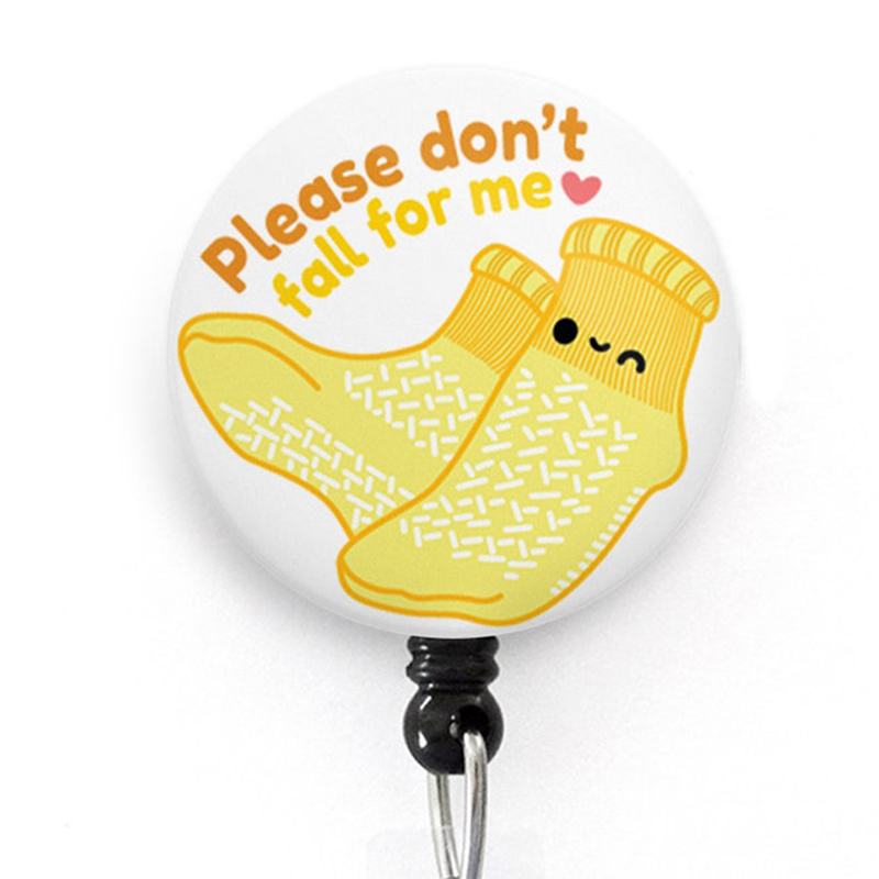Please Don't Fall For Me Nurse Badge Reel