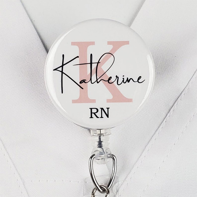 Personalized Simple Pattern Nurse Name Nurse Badge Reel
