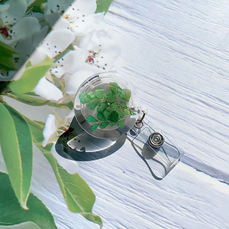 Fresh Style Dried Flowers Nurse Badge Reel