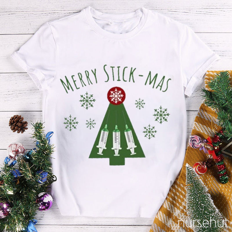 Merry Stickmas Nurse T-Shirt