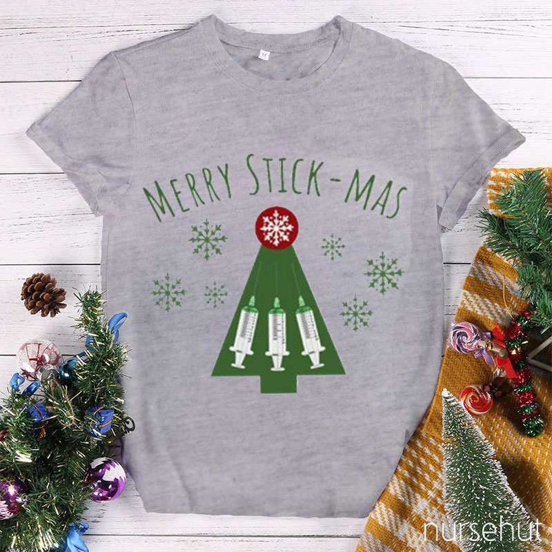 Merry Stickmas Nurse T-Shirt