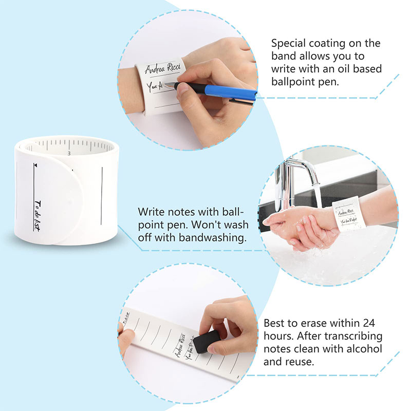 Portable And Erasable Nurse Bracelet Notepad