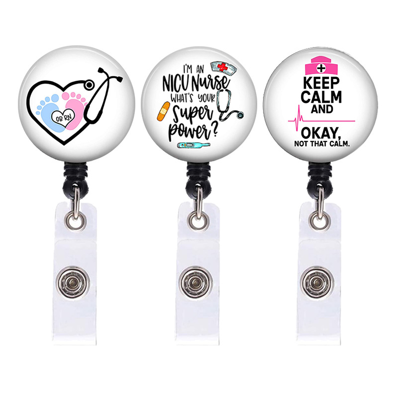 Everything Will Be All Right Nurse Badge Reel