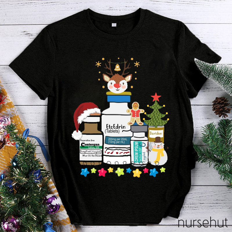 Santa Claus And His Potion Squad Nurse T-Shirt