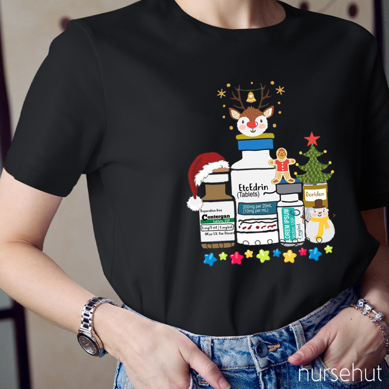 Santa Claus And His Potion Squad Nurse T-Shirt