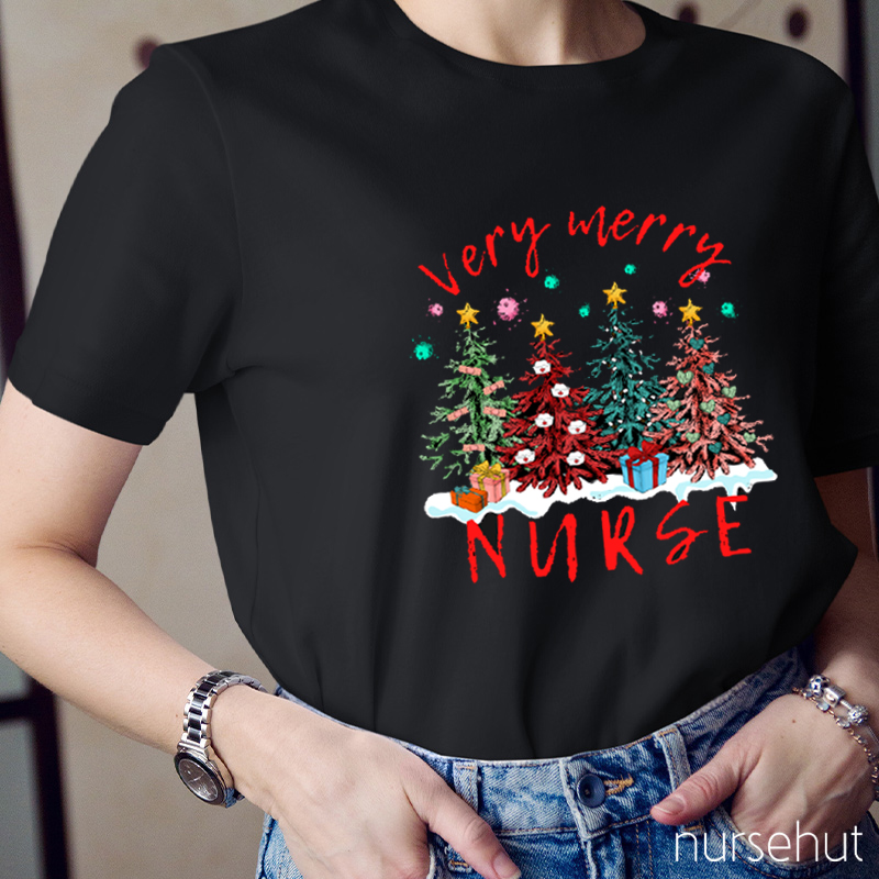 Very Merry Christmas Nurse T-Shirt